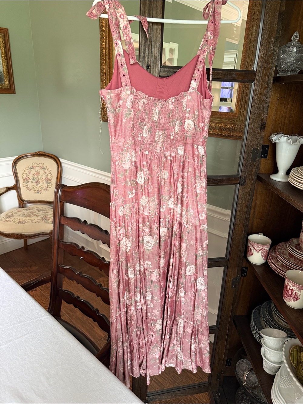 Altar’s State Size M Pink Floral Tie-Strap - Picture 2 of 6